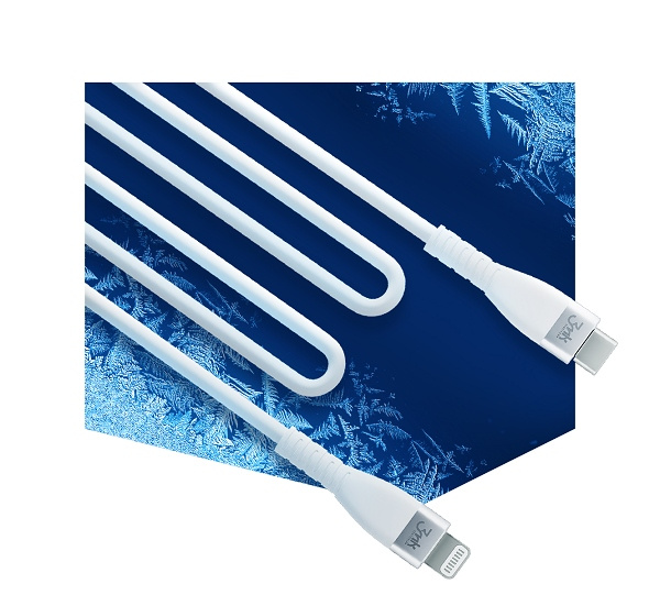 3mk HyperSilicone MFI USB-C/Lightning câble blanc 1m 20W 3A