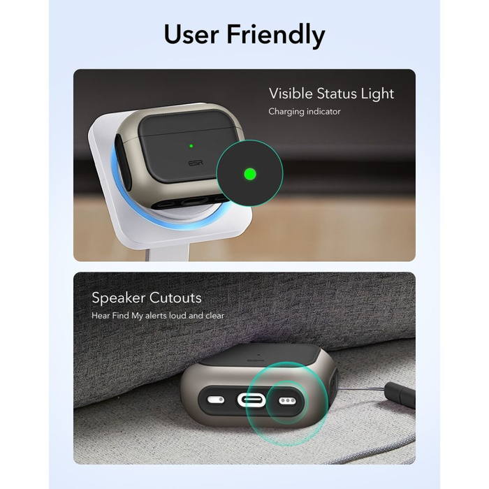 ESR ORBIT HALOLOCK MagSafe Apple AIRPODS PRO 3 TITANIUM