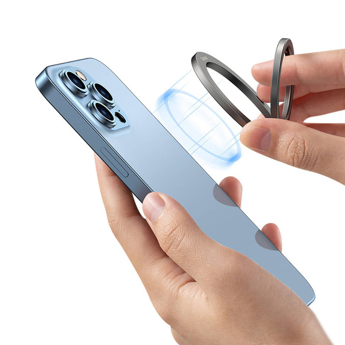 Baseus Halo magnetischer Ringhalter Telefonständer grau (SUCH000013)