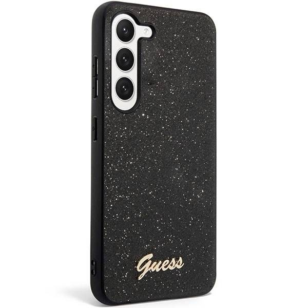 Cover Guess GUHCS23SHGGSHK S23 S911 nero/nero case Glitter Script Case
