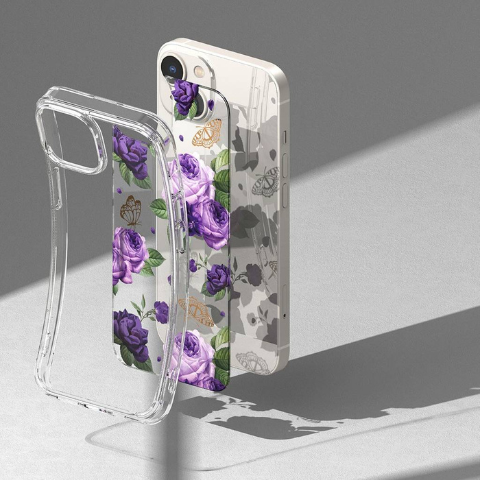 Ringke Fusion Design Armored Case Cover avec Gel Frame pour iPhone 14 Plus transparent (Violet rose) (FD637E29)