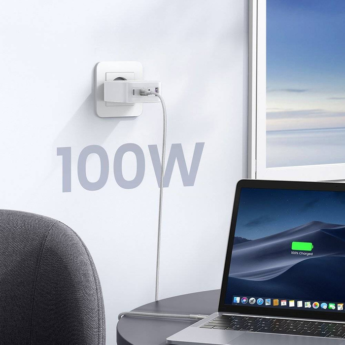 Fast nabíjačka GaN 3xUSB C / USB 100W PPS Ugreen CD226 - biela