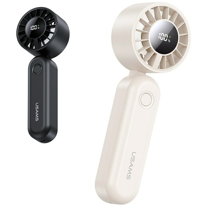 Wiatrak ręczny USAMS Mini ZB352 1200mAh  składany czarny
