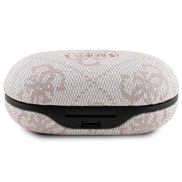 Guess słuchawki Bluetooth GUTWSP4EGP TWS + stacja dokująca ENC różowy/pink 4G Metal