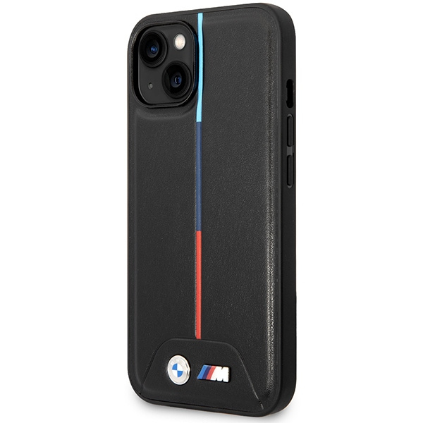 Cover Bmw Bmhcp15s22pvtk IPhone 15 / 14 / 13 6,1" nero/nero Hardcase M Quilted Tricolor Case