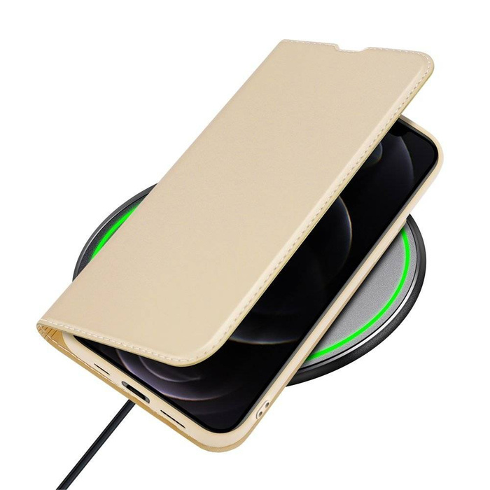 Dux Ducis Skin Pro Holster Flip Cover für iPhone 13 Pro gold