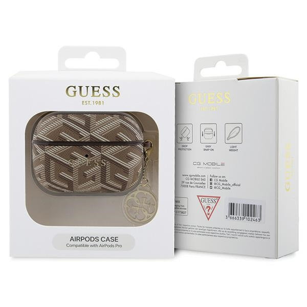 Coque Guess GUAPPGCE4CW Housse pour AirPods Pro marron/brun GCube Charm Case