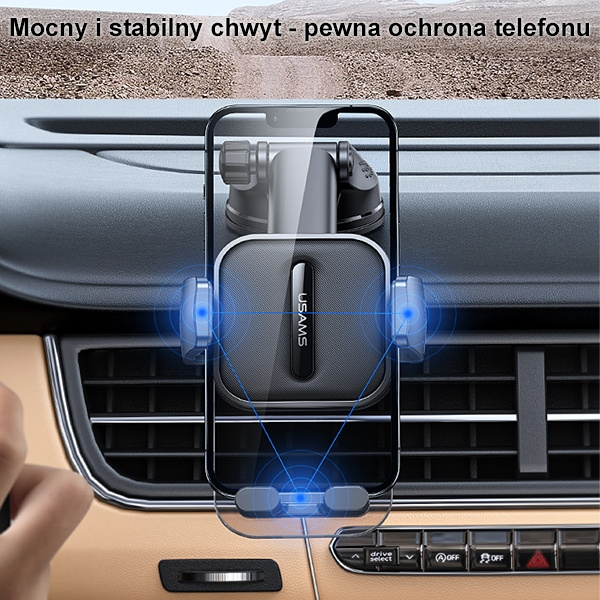 USAMS Držák kokpit/čelní sklo černá/černá ZJ072ZJ01 (US-ZJ072)