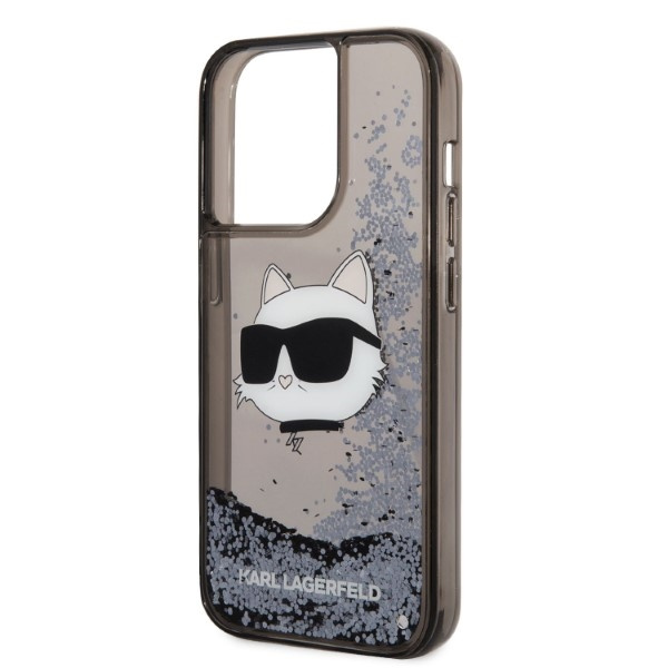 Karl Lagerfeld KLHCP14XLNCHCK iPhone 14 Pro Max 6,7" black/black hardcase Glitter Choupette Head
