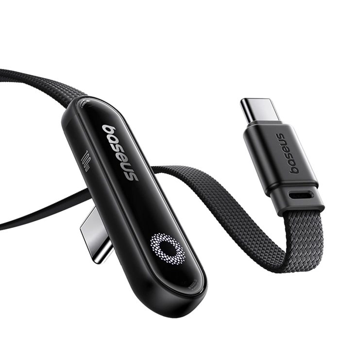 Kabel Baseus MVP 3 USB-C - USB-C 100W kątowy 1m - czarny