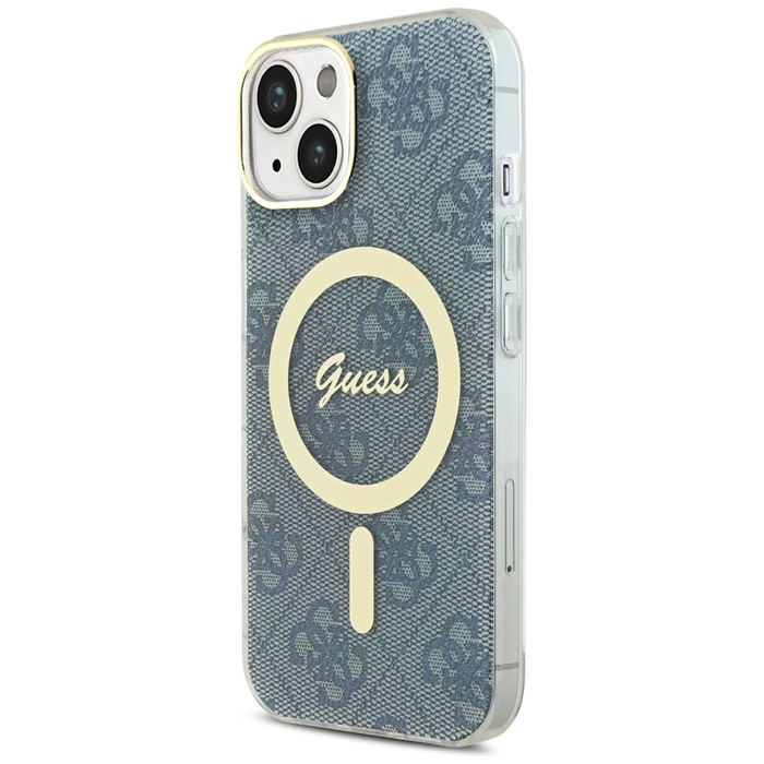 Etui Guess GUHMP15SH4STB iPhone 15 / 14 / 13 6.1" niebieski/blue hardcase IML 4G MagSafe Case