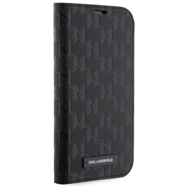 Case Karl Lagerfeld KLBKP14SSAKLHPK iPhone 14 6.1" bookcase black/black Saffiano Monogram Case