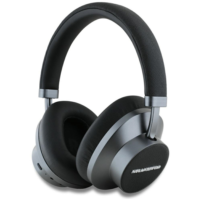Słuchawki nauszne Karl Lagerfeld         Saffiano Elongated Bluetooth ANC czarny