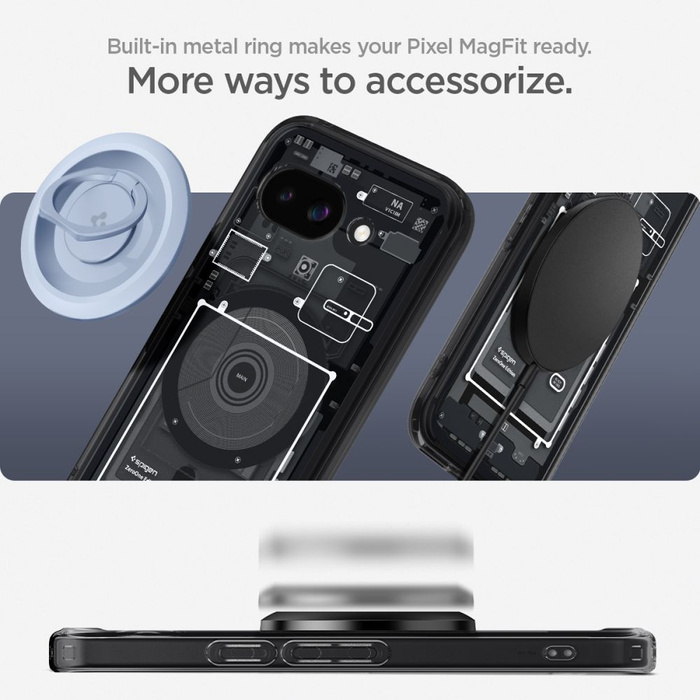 ETUI SPIGEN GOOGLE PIXEL 9A ULTRA HYBRID MAG MAGSAFE ZERO ONE BLACK