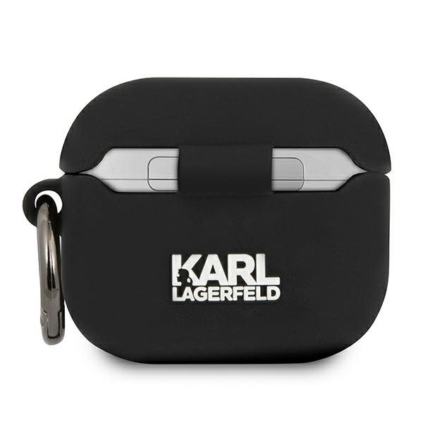  KARL LAGERFELD  Estuche de silicona Ikonik negro para los AirPods 3