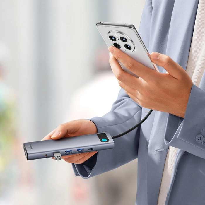 Hub 11in1 Baseus StarJoy Metal Glam Series, USB-C to HDMI +VGA + 3 x USB 3.0 + USB 2.0+USB-C PD + RJ45 + SD/TF +3,5mm