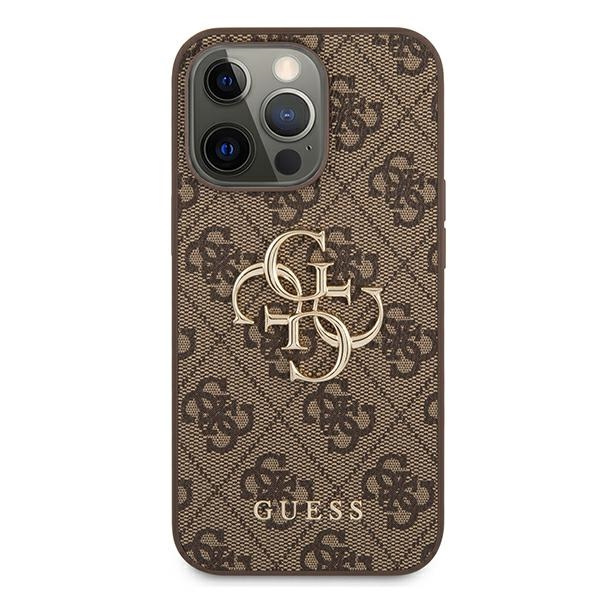 Coque GUESS Apple iPhone 13 Pro 4G Big Metal Logo Brown Hardcase