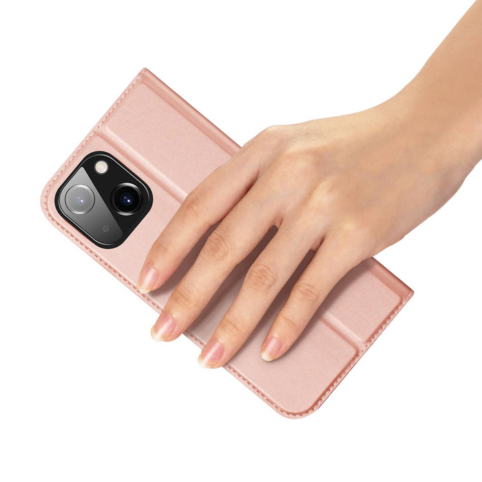 Étui portefeuille Dux Ducis Skin Pro pour iPhone 15 - Rose