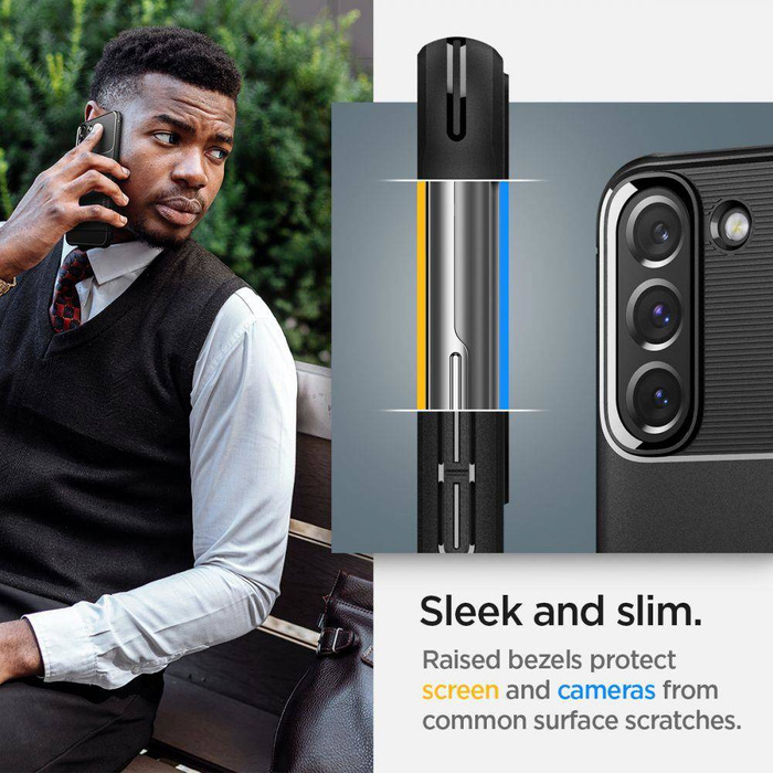 Telefontok SPIGEN S22 Rugged Armor MATTE fekete Case