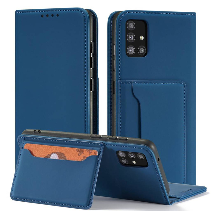Pouzdro na magnetické karty pro Samsung Galaxy A13 5G Pouch Wallet Card Holder Blue
