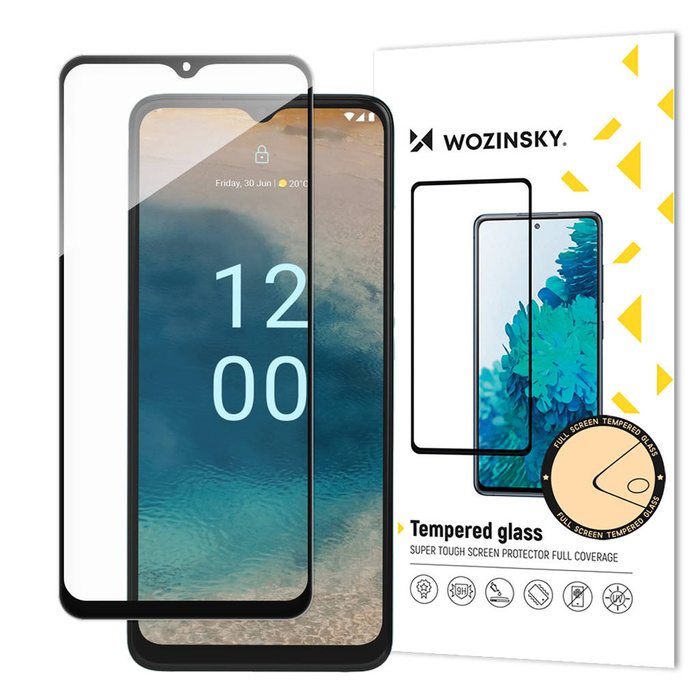 Wozinsky celoplošné tvrzené sklo tvrzené sklo pro Nokia G22 9H celoobrazovkový kryt s černým rámečkem
