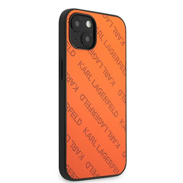 Karl Lagerfeld KLHCP13MPTLO iPhone 13 6.1" hardcase orange/orange Perforated Allover