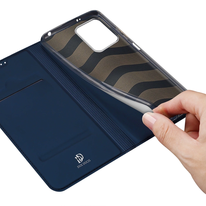 [B WARE] Dux Ducis Skin Pro Hülle für Xiaomi Redmi Note 12 Pro+ Flip Cover Card Wallet Stand Blau
