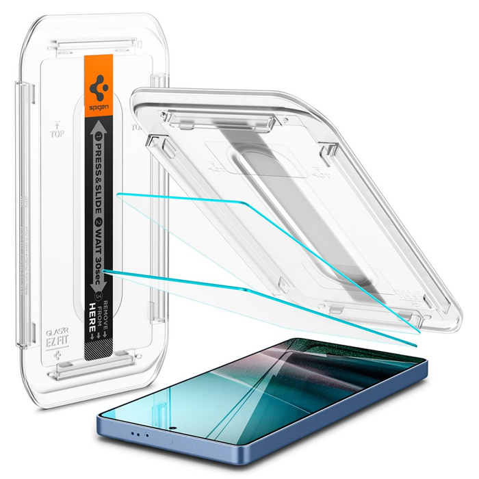 Vidrio Templado Spigen GLAS.TR "EZ FIT" HD 2-PACK GALAXY S25 ULTRA CLEAR