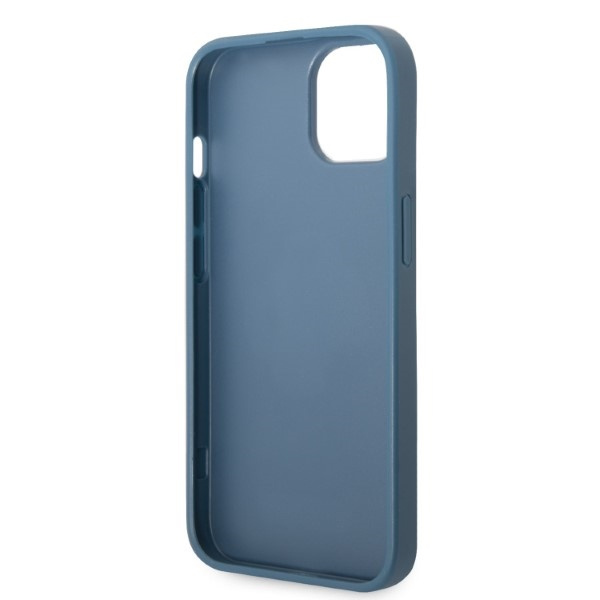 Guess GUHCP13SP4TPB iPhone 13 mini 5.4" blau/blau hartcase 4G Triangle Logo Cardslot
