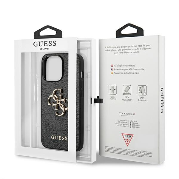 CASE Guess Case iPhone 13 Pro Max 6,7 "gray / gray hardcase 4G Big Metal Logo Case