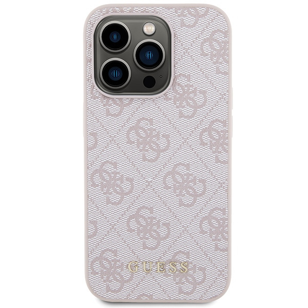 Etui Guess GUHCP15LG4GFPI iPhone 15 Pro 6.1" różowy/pink hard case 4G Metal Gold Logo Case