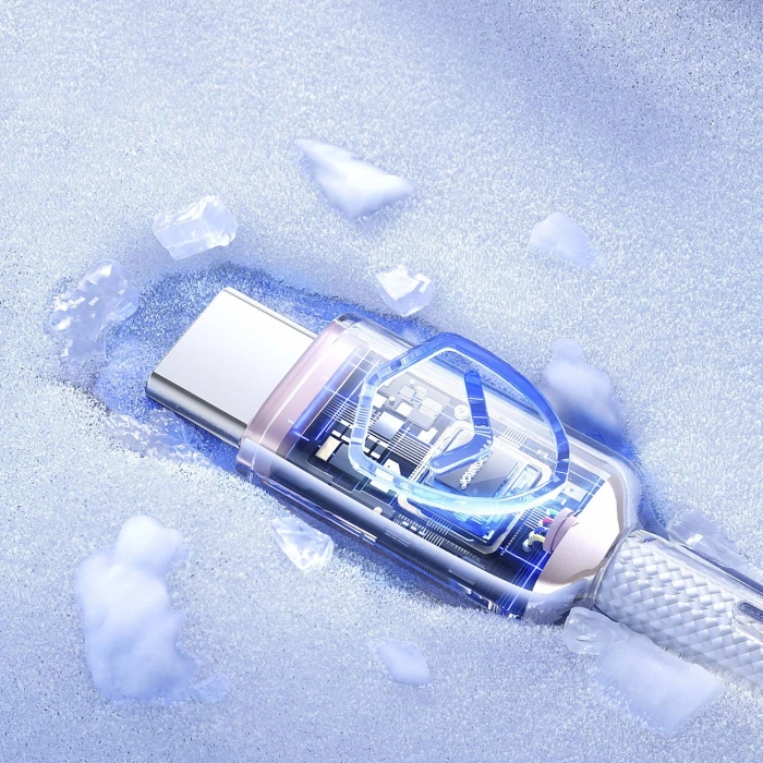 Joyroom S-A42 Crystal-Clear Series 60W USB-C – USB-C-Kabel 1,2 m – Weiß