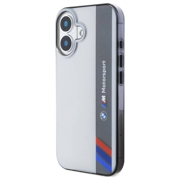 Cover BMW iPhone 16 Plus 6,7" grigio/grigio durocase Motosport IML Striscia verticale