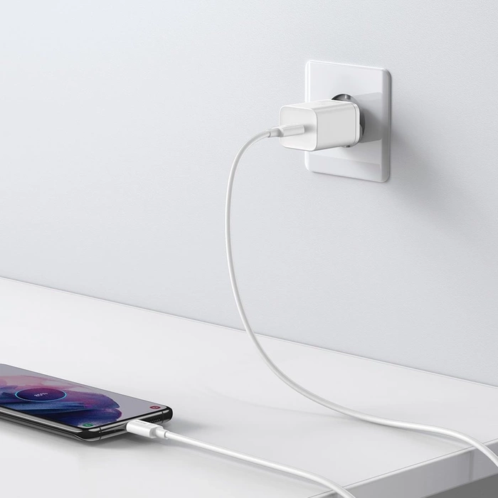 Rychlá nabíječka Baseus Super Si 1C USB Type C 25W Power Delivery Quick Charge bílá (CCSP020102)
