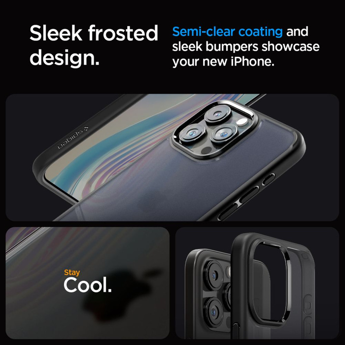 Obal Spigen Ultra Hybrid iPhone 15 Pro Frost Black Case
