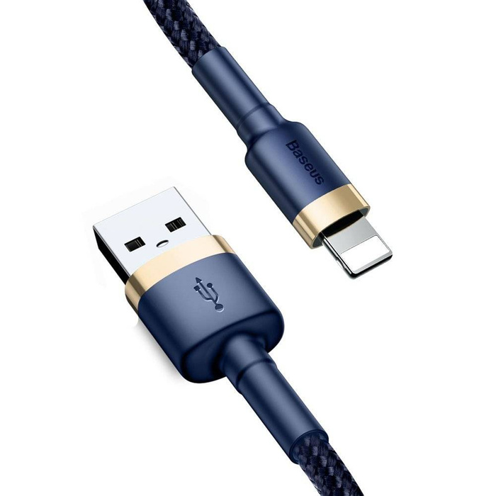 Baseus Cafule cordon en nylon durable USB / Lightning QC3.0 1.5A 2M bleu (CALKLF-CV3)