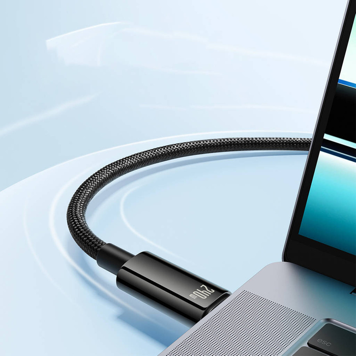 Cable USB C - USB C 480Mb/s 240W 2m Baseus Tungsten Gold CAWJ040101 - negro