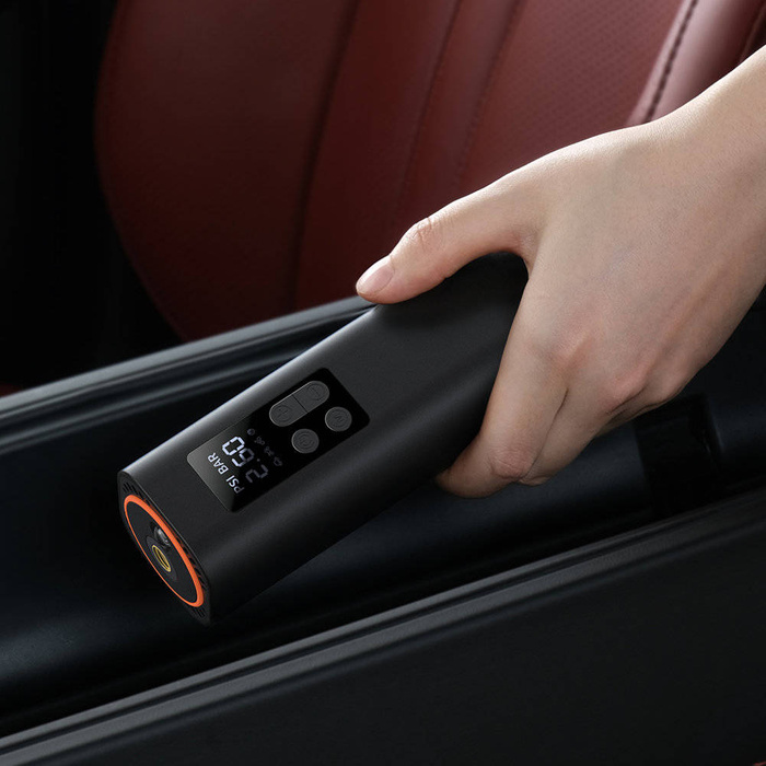 Mini compresseur de voiture Baseus pour prise allume-cigare noir (CRCQ000001)