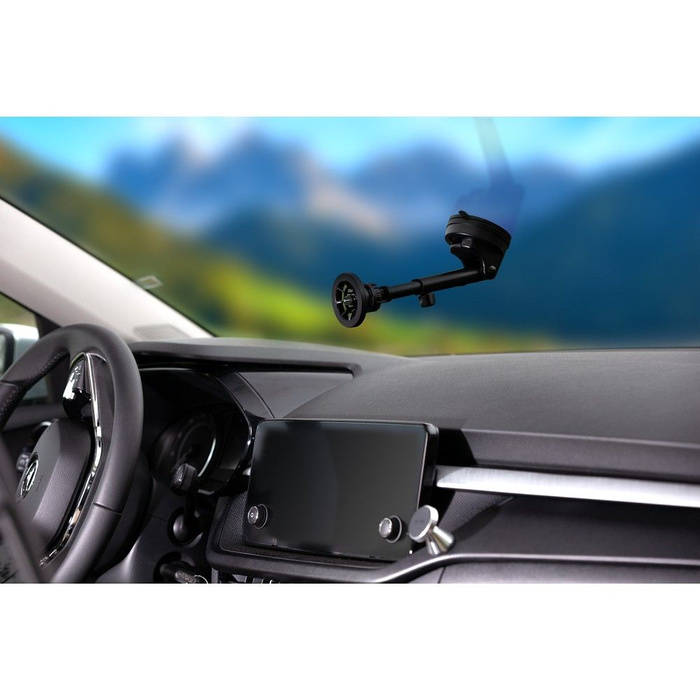 FORCELL F-Grip PrecisionX uchwyt samochodowy do szyby/deski/kratki kompatybilny z MagSafe czarny