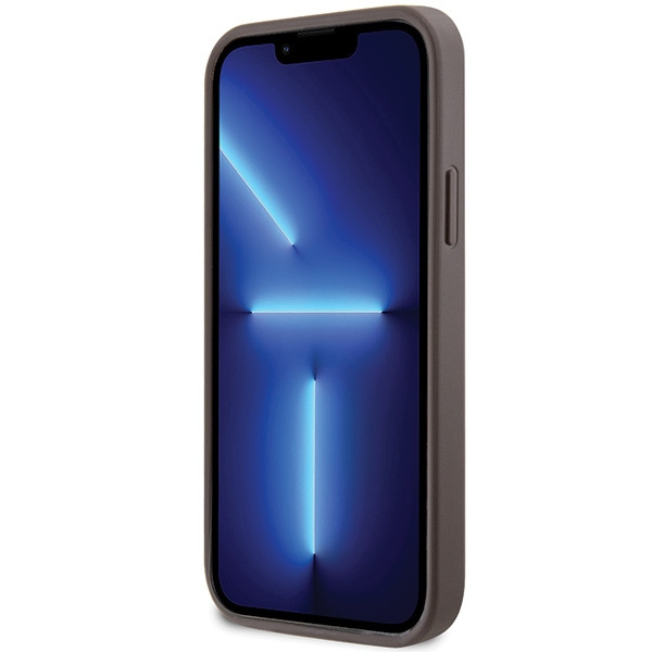 Guess GUHCP12MP4TDSCPW iPhone 12 / 12 Pro 6.1" braun/braun hartcase Crossbody 4G Metall Logo