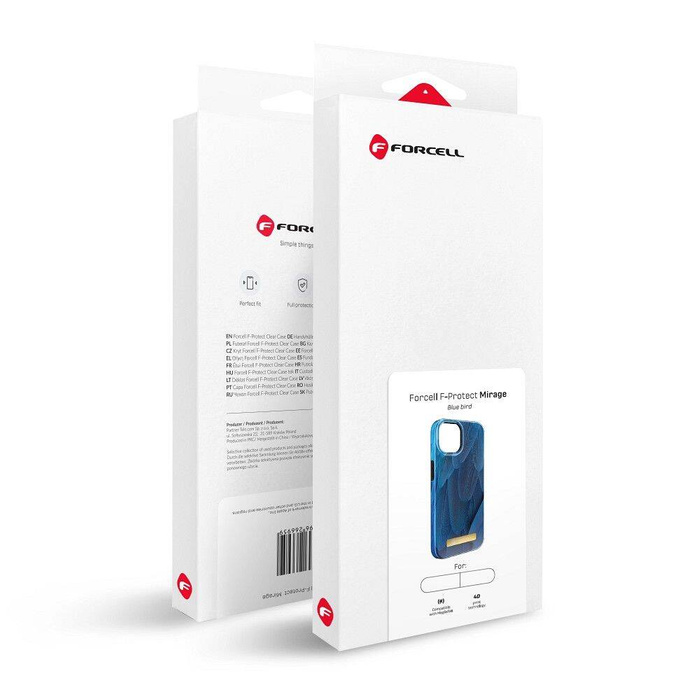 FORCELL F-PROTECT Mirage futerał kompatybilny z MagSafe do IPHONE 15 Pro Max blue bird