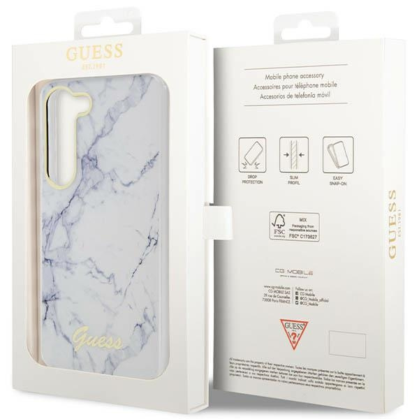 Hülle Guess GUHCS23MPCUMAH S23 Plus S916 weiß/weiß hartcase Marmor Case