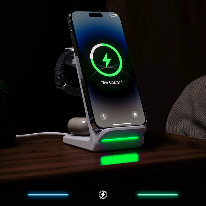 Choetech T608 15W 4in1 induction charging station - white