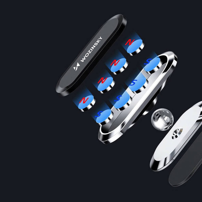 Wozinsky Flat Vehicle Mount Magnetic Bracket 360 for Dashboard silver (WMH-06)