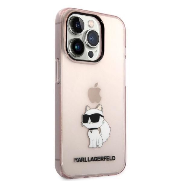 Telefontok Karl Lagerfeld iPhone 14 Pro Max 6.7" rózsaszín/rózsaszín keménycase Ikonik Choupette