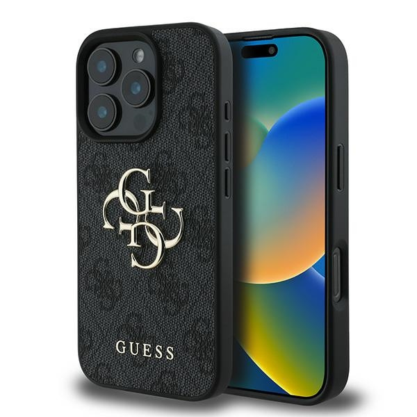 Etui Guess iPhone 16 Pro 6.3" czarny/black hardcase 4G Big Logo