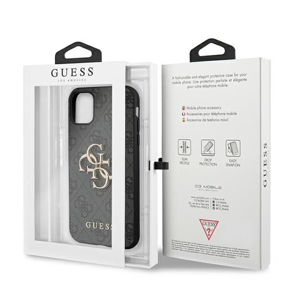 Guess GUHCN614GMGGR iPhone 11 6.1 "gray / gray hardcase 4G Big Metal Logo