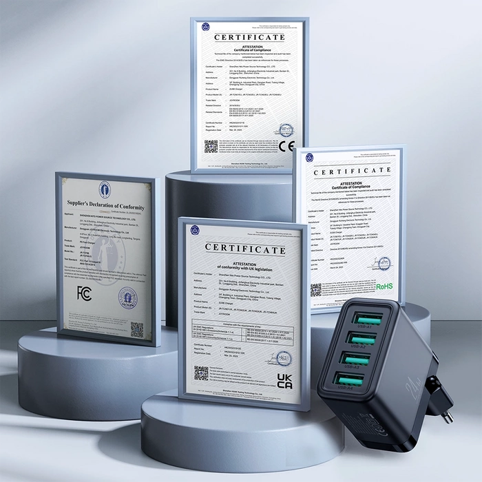 Caricabatterie da rete Joyroom JR-TCN03 4xUSB-A 24W 4.8A - nero