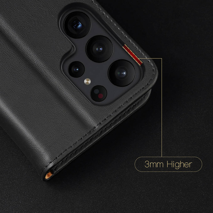 Dux Ducis Hivo obal Samsung Galaxy S23+ flipový kryt peněženka stojánek RFID zámek černý