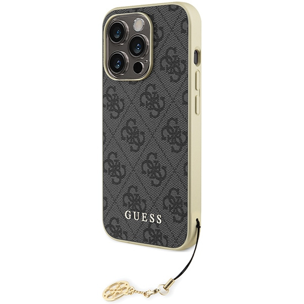 Guess GUHCP15LGF4GGR iPhone 15 Pro 6.1" gris/gris durcase 4G Charms Collection